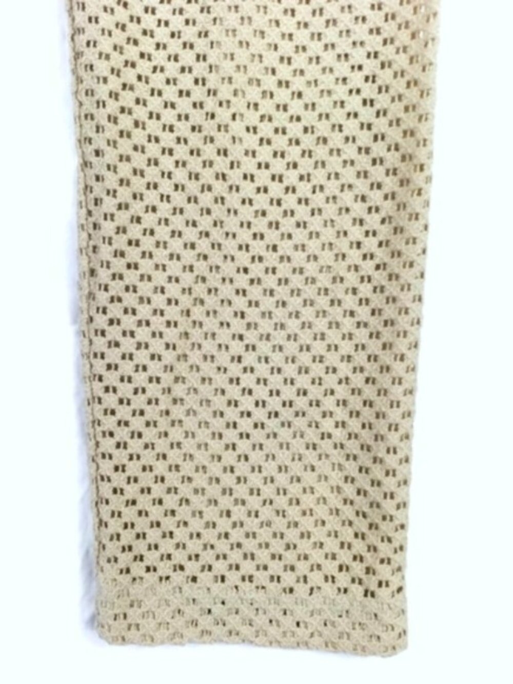 Chico's Tan Linen Open Front Long Perforated Sleeve Blazer Jacket Womens 2, US L - Picture 6 of 15